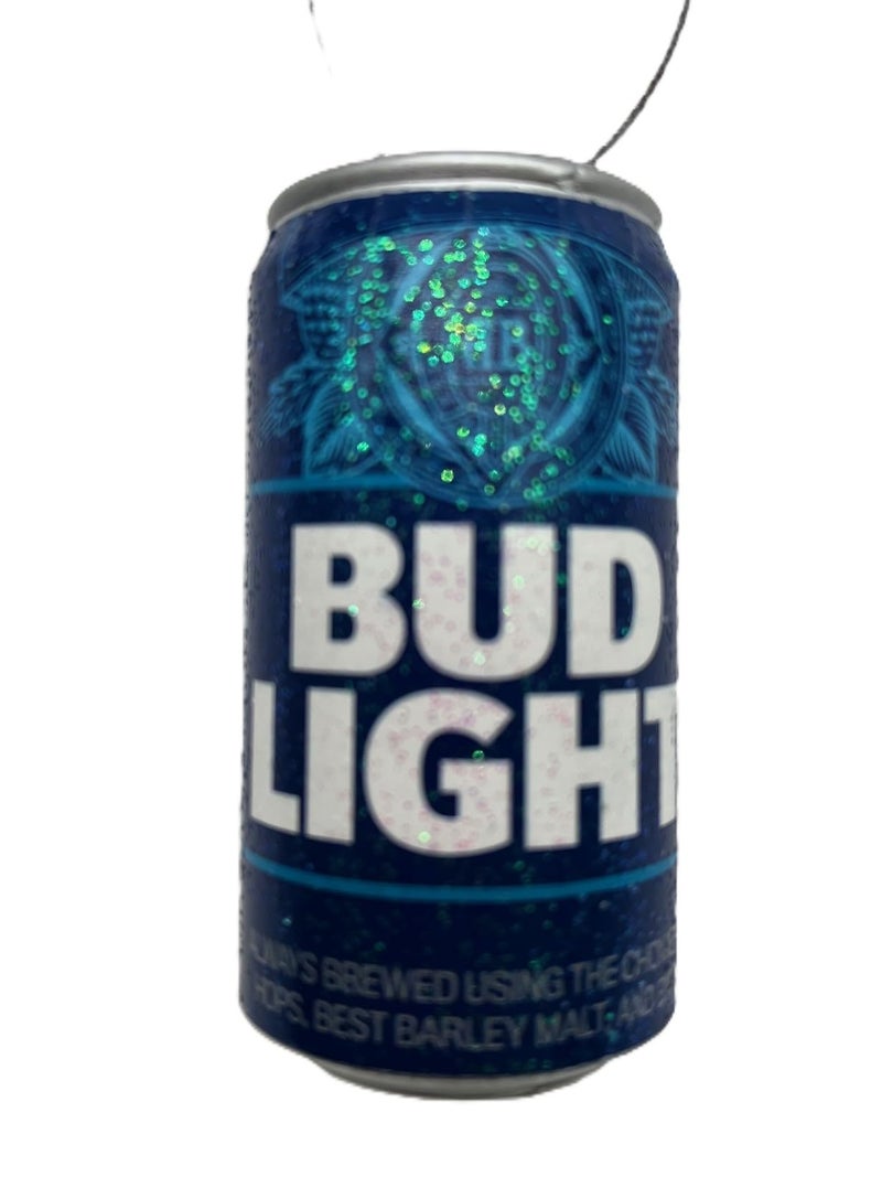 Budweiser زينة عيد الميلاد على شكل علبة بيرة بوادوايزر بود لايت من كورت أدلر - Image 1